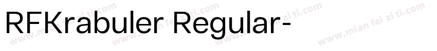 RFKrabuler Regular字体转换